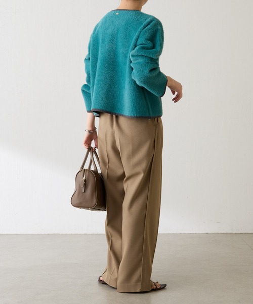 COLLAGE GALLARDAGALANTE（コラージュガリャルダガランテ）の「ミニシャギーカーディガン（カーディガン/ボレロ・レディース・ベージュ/ネイビー/グリーン・FREE）」の19枚目の写真