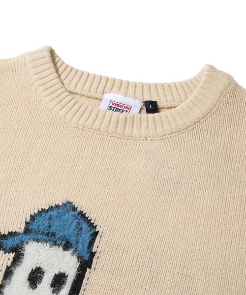 VISION STREET WEAR(ヴィジョンストリートウェア)の「【VISION STREET WEAR】オリジナルグラフィック ゴーストスケータークルーネックニット(ニット/セーター・レディース・ブラック/ホワイト/ネイビー・LARGE/MEDIUM/X-LARGE)」の10枚目の写真