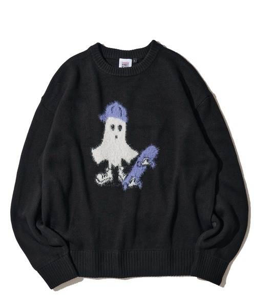 VISION STREET WEAR(ヴィジョンストリートウェア)の「【VISION STREET WEAR】オリジナルグラフィック ゴーストスケータークルーネックニット(ニット/セーター・レディース・ブラック/ホワイト/ネイビー・LARGE/MEDIUM/X-LARGE)」の6枚目の写真