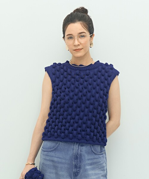 Laraaji（ララージ）の「《手洗い可能》3D柄ベスト（ベスト・レディース・ブラック/ブルー・38）」の3枚目の写真