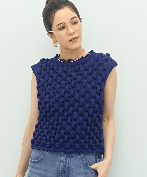 Laraaji（ララージ）の「《手洗い可能》3D柄ベスト（ベスト・レディース・ブラック/ブルー・38）」の4枚目の写真