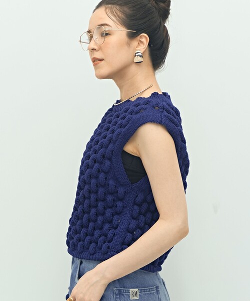 Laraaji（ララージ）の「《手洗い可能》3D柄ベスト（ベスト・レディース・ブラック/ブルー・38）」の5枚目の写真