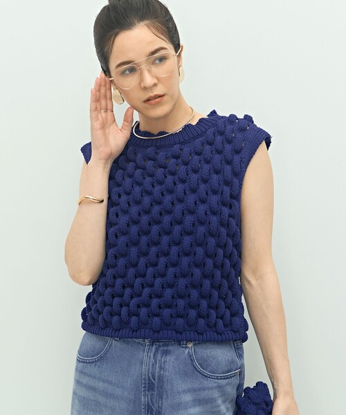 Laraaji（ララージ）の「《手洗い可能》3D柄ベスト（ベスト・レディース・ブラック/ブルー・38）」の8枚目の写真