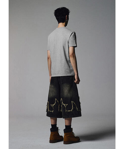 NOT4NERD（ノットフォーナード）の「NOT4NERD/ノットフォーナード/Flame Denim Shorts（デニムパンツ・メンズ・ブラック/ブルー・L/XL）」の6枚目の写真