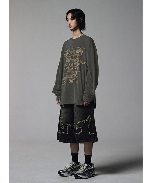 NOT4NERD（ノットフォーナード）の「NOT4NERD/ノットフォーナード/Flame Denim Shorts（デニムパンツ・メンズ・ブラック/ブルー・L/XL）」の7枚目の写真