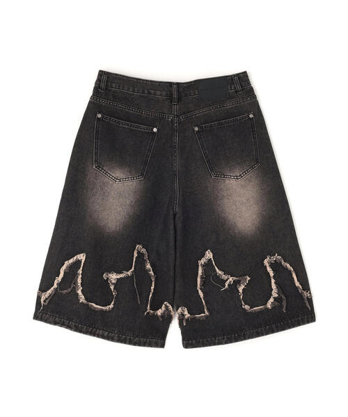 NOT4NERD（ノットフォーナード）の「NOT4NERD/ノットフォーナード/Flame Denim Shorts（デニムパンツ・メンズ・ブラック/ブルー・L/XL）」の10枚目の写真