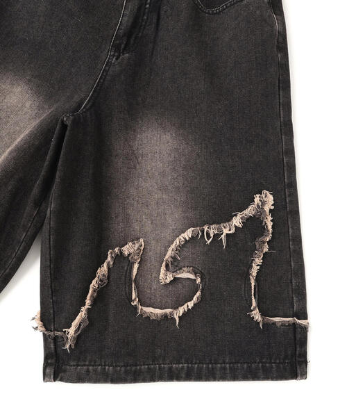 NOT4NERD（ノットフォーナード）の「NOT4NERD/ノットフォーナード/Flame Denim Shorts（デニムパンツ・メンズ・ブラック/ブルー・L/XL）」の14枚目の写真