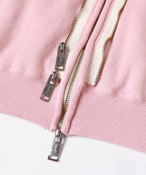 amok(アモク)の「TWO-IN-ONE SWEAT(パーカー・メンズ・ピンク/ブラック・S/L/M)」の5枚目の写真