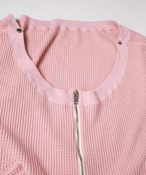 amok(アモク)の「TWO-IN-ONE SWEAT(パーカー・メンズ・ピンク/ブラック・S/L/M)」の7枚目の写真