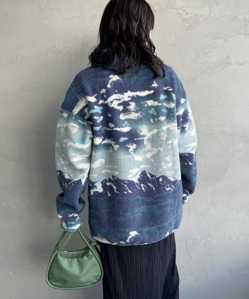 Columbia（コロンビア）の「[Columbia/コロンビア] ヘルベディア Ⅱ プリントハーフスナップフリース（その他アウター・レディース・ブルー/キャメル・S/M）」の21枚目の写真