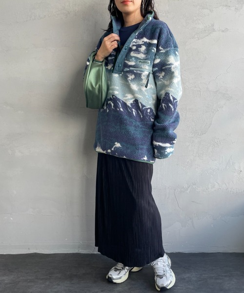 Columbia（コロンビア）の「[Columbia/コロンビア] ヘルベディア Ⅱ プリントハーフスナップフリース（その他アウター・レディース・ブルー/キャメル・S/M）」の22枚目の写真