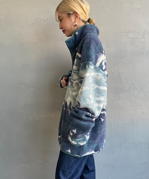 Columbia（コロンビア）の「[Columbia/コロンビア] ヘルベディア Ⅱ プリントハーフスナップフリース（その他アウター・レディース・ブルー/キャメル・S/M）」の10枚目の写真