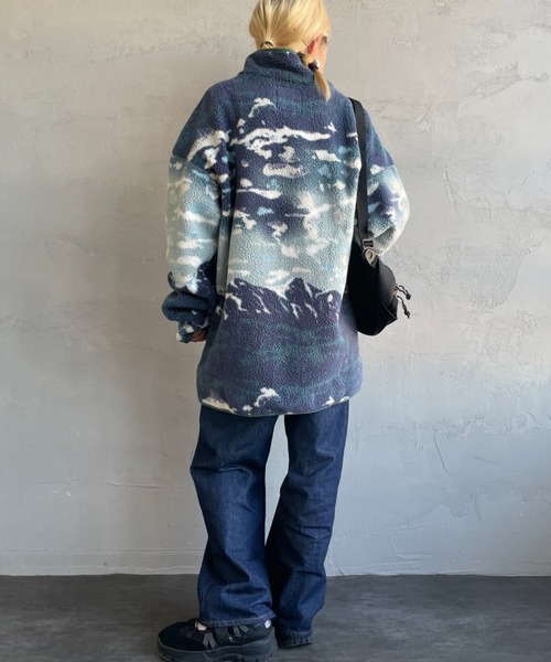 Columbia（コロンビア）の「[Columbia/コロンビア] ヘルベディア Ⅱ プリントハーフスナップフリース（その他アウター・レディース・ブルー/キャメル・S/M）」の14枚目の写真