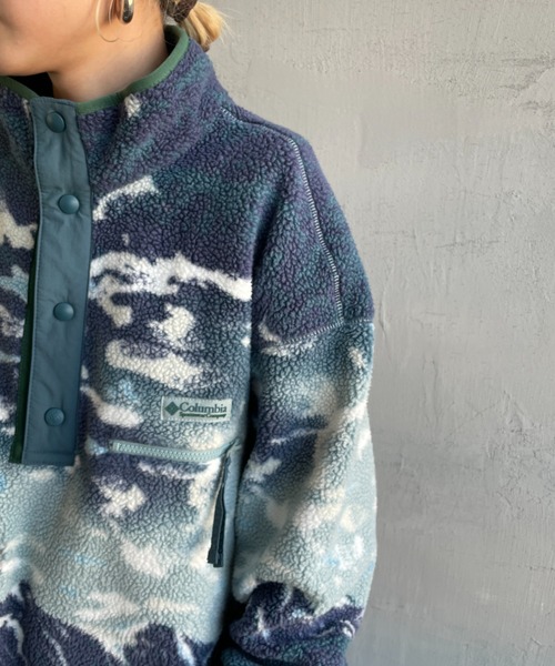 Columbia（コロンビア）の「[Columbia/コロンビア] ヘルベディア Ⅱ プリントハーフスナップフリース（その他アウター・レディース・ブルー/キャメル・S/M）」の15枚目の写真