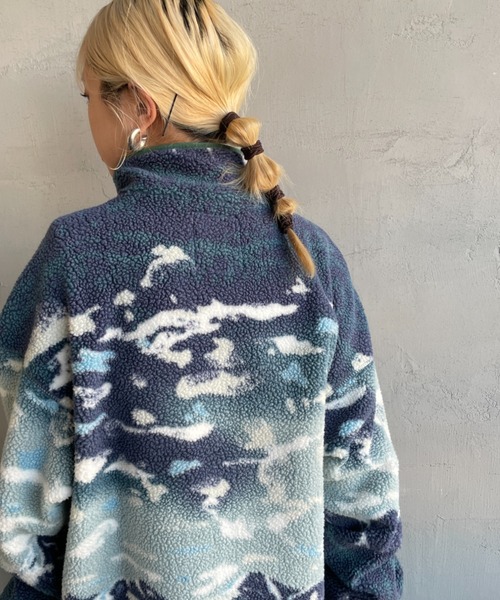 Columbia（コロンビア）の「[Columbia/コロンビア] ヘルベディア Ⅱ プリントハーフスナップフリース（その他アウター・レディース・ブルー/キャメル・S/M）」の16枚目の写真