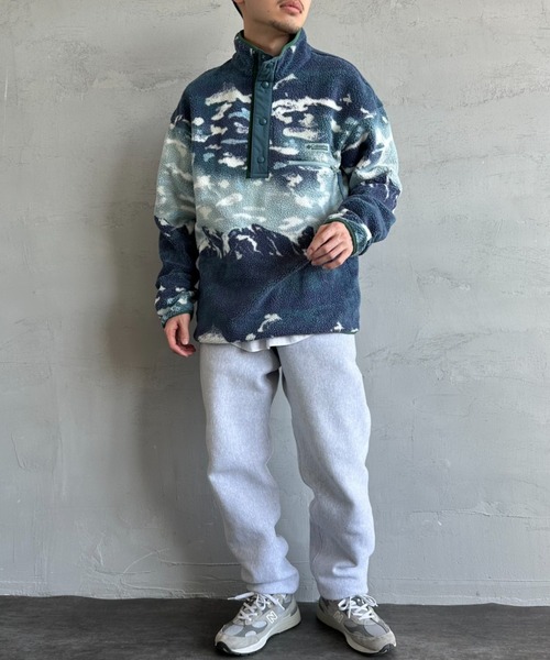 Columbia（コロンビア）の「[Columbia/コロンビア] ヘルベディア Ⅱ プリントハーフスナップフリース（その他アウター・レディース・ブルー/キャメル・S/M）」の5枚目の写真