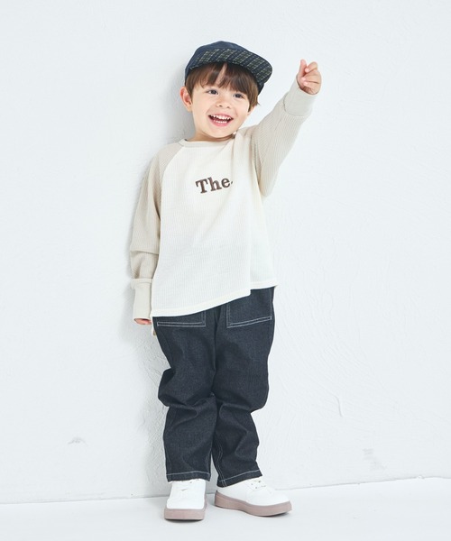 pairmanon（ペアマノン）の「【ストレッチ】まいにちテーパードデニムパンツ（デニムパンツ・キッズ・インディゴブルー/ライトブルー/ブラック/ブラック系その他・90/100/110/120/130/140/150）」の9枚目の写真