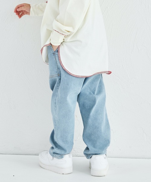 pairmanon（ペアマノン）の「【ストレッチ】まいにちテーパードデニムパンツ（デニムパンツ・キッズ・インディゴブルー/ライトブルー/ブラック/ブラック系その他・90/100/110/120/130/140/150）」の22枚目の写真