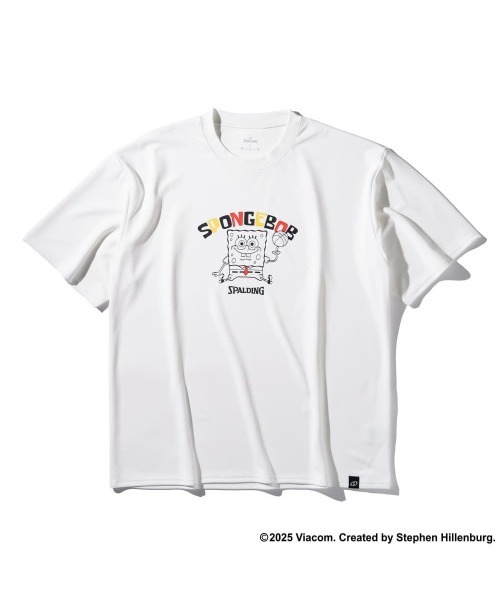 SPALDING(スポルディング)の「【SPALDING/スポルディング】Tシャツ スポンジ・ボブ パペット/プリント・UVカット(Tシャツ/カットソー・メンズ・ブラック/ホワイト・LARGE/MEDIUM)」の3枚目の写真