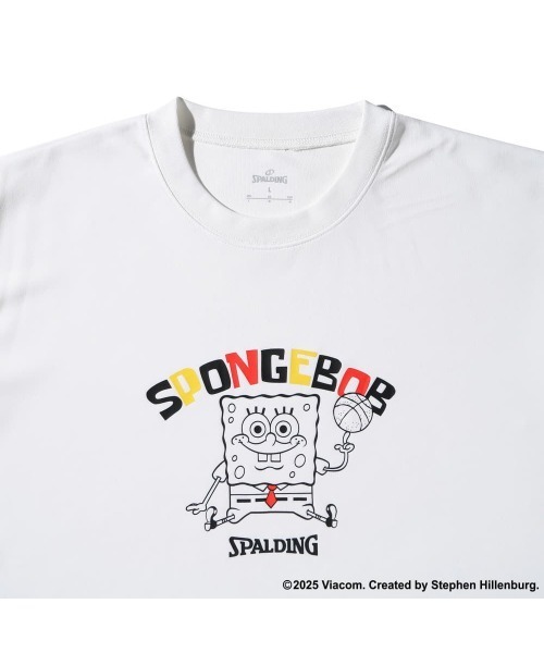SPALDING(スポルディング)の「【SPALDING/スポルディング】Tシャツ スポンジ・ボブ パペット/プリント・UVカット(Tシャツ/カットソー・メンズ・ブラック/ホワイト・LARGE/MEDIUM)」の6枚目の写真