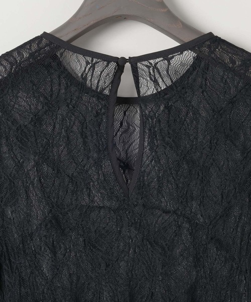 eL（エル）の「【eL】Lace Tight One-piece LS/586797（ワンピース・レディース・ブラック/オフホワイト・FREE）」の17枚目の写真