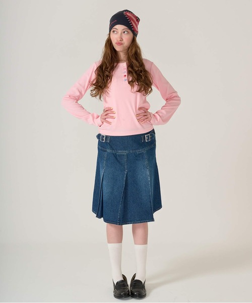 TINA：JOJUN（ティーナジョジュン）の「ステッチ入り オリジナル柄 ビーニー TINA：JOJUN（ニットキャップ/ビーニー・レディース・ネイビー/グレー・F）」の15枚目の写真