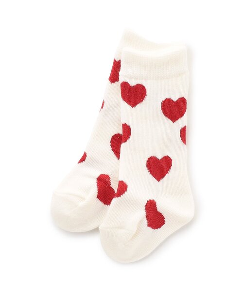 BREEZE(ブリーズ)の「【Bpop】ハイソックス(ベビーシューズ/ベビーソックス・キッズ・グリーン/レッド・9/12)」の1枚目の写真