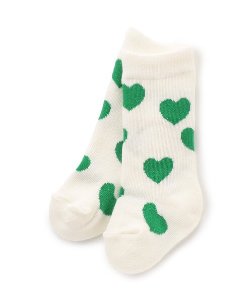 BREEZE(ブリーズ)の「【Bpop】ハイソックス(ベビーシューズ/ベビーソックス・キッズ・グリーン/レッド・9/12)」の2枚目の写真