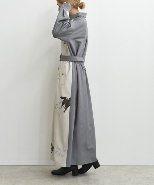 テキスト馬柄ptベルテッドシャツワンピース Eimee Law│Eimee Law