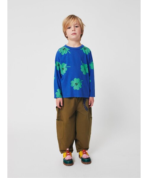 BOBO CHOSES（ボボショーズ）の「総柄Lucky Clover長袖Ｔシャツ【キッズ】（Tシャツ/カットソー・キッズ・ブルー・100/110/120/130/140）」の3枚目の写真