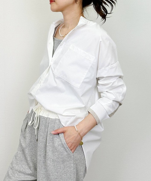 PICCIN(ピッチン)の「TC起毛バックヨークテープブラウス(シャツ/ブラウス・レディース・ホワイト系その他/オフホワイト・M)」の4枚目の写真