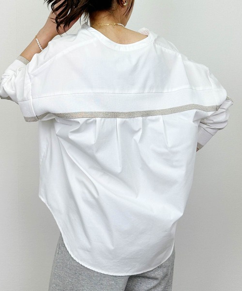 PICCIN(ピッチン)の「TC起毛バックヨークテープブラウス(シャツ/ブラウス・レディース・ホワイト系その他/オフホワイト・M)」の5枚目の写真