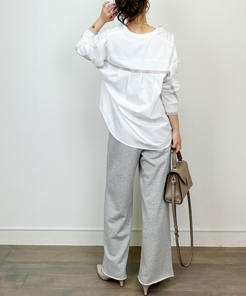 PICCIN(ピッチン)の「TC起毛バックヨークテープブラウス(シャツ/ブラウス・レディース・ホワイト系その他/オフホワイト・M)」の9枚目の写真