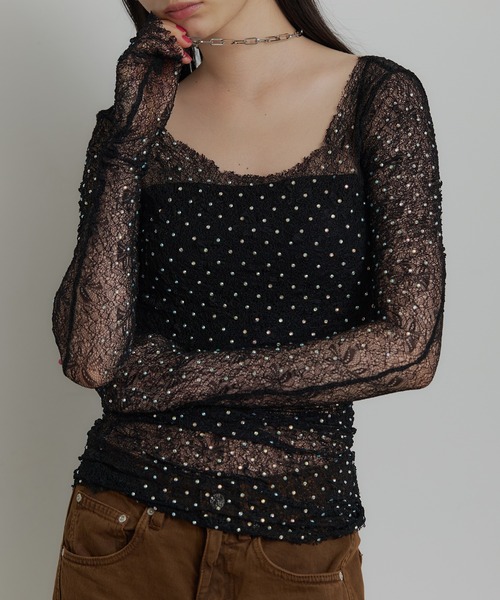 ラインストーン シアートップス（Tシャツ/カットソー）｜SEN TOKYO