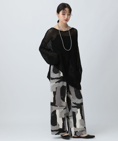 LEPSIM（レプシィム）の「7ゲージテープヤーン長袖プルオーバー　571366（ニット/セーター・レディース・ブラック/アイボリー/オレンジ/ブルー・FREE）」の13枚目の写真