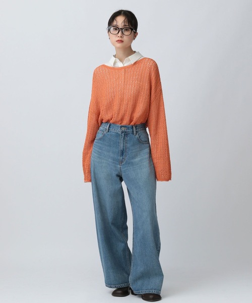 LEPSIM（レプシィム）の「7ゲージテープヤーン長袖プルオーバー　571366（ニット/セーター・レディース・ブラック/アイボリー/オレンジ/ブルー・FREE）」の20枚目の写真