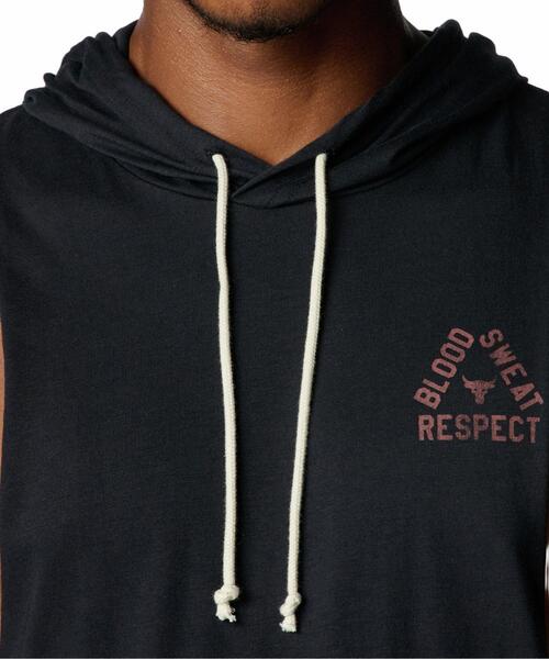 UNDER ARMOUR（アンダーアーマー）の「UAプロジェクトロック スリーブレス フーディー（トレーニング/メンズ）（タンクトップ・メンズ・ブラック系その他・L/XL/2XL/S/M/3XL）」の4枚目の写真