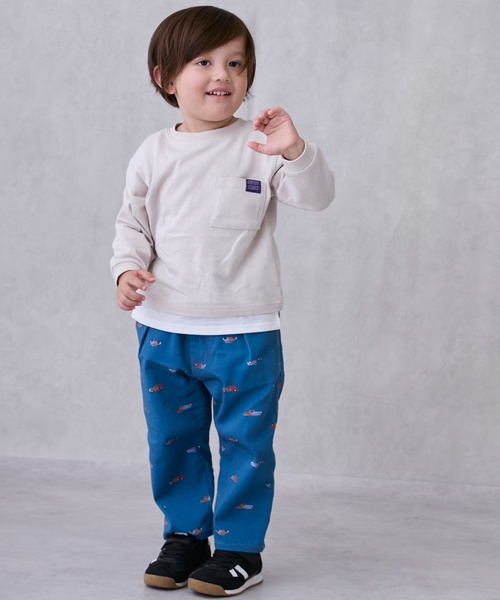 petit main（プティマイン）の「NICOシェフパンツ（その他パンツ・キッズ・ネイビー/ライトブルー/レッド/ブラック/グリーン/ブルーグレー/ベージュ/ブラウン・90cm/100cm/80ｃｍ/110cm/120cm/130cm）」の3枚目の写真