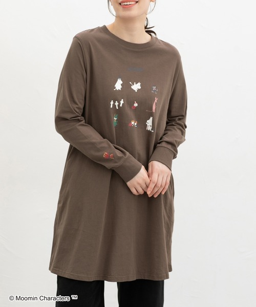Honeys(ハニーズ)の「ムーミン/ワンピース(ワンピース・レディース・ブルー/ブラック/スミクロ/モカ・L/LL/M)」の3枚目の写真