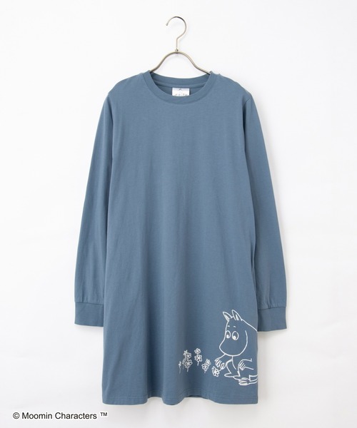 Honeys(ハニーズ)の「ムーミン/ワンピース(ワンピース・レディース・ブルー/ブラック/スミクロ/モカ・L/LL/M)」の9枚目の写真