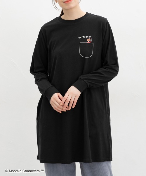 Honeys(ハニーズ)の「ムーミン/ワンピース(ワンピース・レディース・ブルー/ブラック/スミクロ/モカ・L/LL/M)」の18枚目の写真
