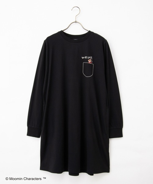 Honeys(ハニーズ)の「ムーミン/ワンピース(ワンピース・レディース・ブルー/ブラック/スミクロ/モカ・L/LL/M)」の21枚目の写真