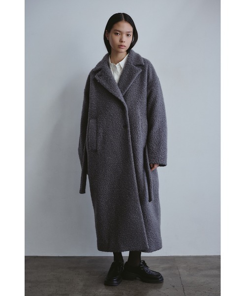 Robes&Confections ベルト ボア付き コーデュロイ ロングコート Robes&Confections ベルト ボア付き コーデュロイ ロングコート