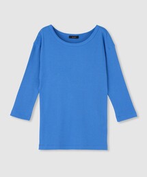 テレコ3/4スリーブボートネックプルオーバー