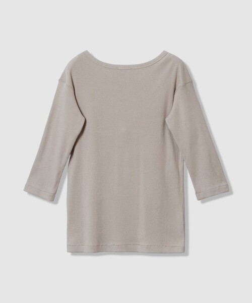 allureville(アルアバイル)の「テレコ3/4スリーブボートネックプルオーバー(Tシャツ/カットソー・レディース・オフホワイト/グレイッシュベージュ/ブルー/ダークブラウン・2)」の13枚目の写真