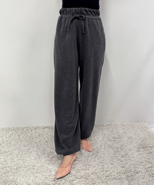EDIT. FOR LULU（エディットフォールル）の「【SKIN*LULU】スウェットパンツ（スラックス・レディース・チャコールグレー・FREE）」の7枚目の写真