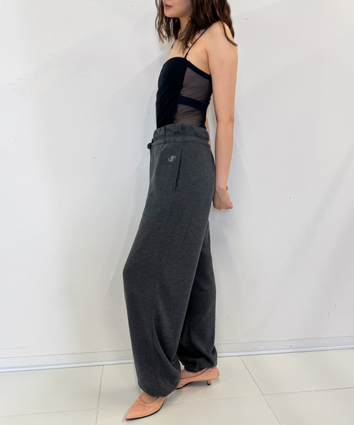 EDIT. FOR LULU（エディットフォールル）の「【SKIN*LULU】スウェットパンツ（スラックス・レディース・チャコールグレー・FREE）」の9枚目の写真