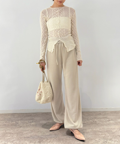 EDIT. FOR LULU（エディットフォールル）の「【SKIN*LULU】スウェットパンツ（スラックス・レディース・チャコールグレー・FREE）」の18枚目の写真