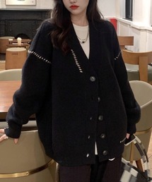 SallyLunn（サリーラン）の「ステッチニットカーディガン（カーディガン/ボレロ）」