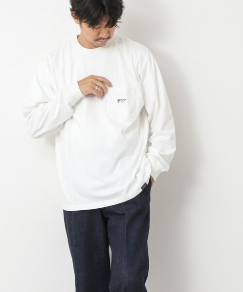 PENDLETON（ペンドルトン）の「【PENDLETON/ペンドルトン】LOGO EMB LS Tee ロゴ刺繍 長袖Tシャツ25AW（Tシャツ/カットソー・メンズ・グレイッシュブルー/オフホワイト/ライトグレー/チャコールグレー・M/L）」の6枚目の写真